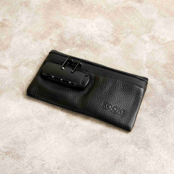 The On-The-Go Pouch | Odour-Sealing Lockable Leather Weed Pouch - Urbanistic Canada